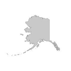 United States of America, Alaska state, map borders of the USA Alaska state.
