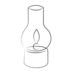 Old lantern hand drawn illustration lamps .