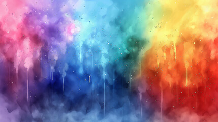 Obraz na płótnie Canvas Rainbow abstract colorful background. Wallpaper. Watercolour illustration. Selective focus. Copy space 