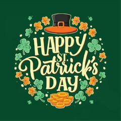 Saint patrick's day vertical poster template