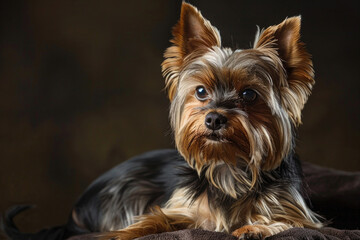 A charming Yorkshire Terrier posing with poise and grace