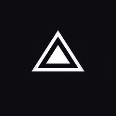 LOGO black and white minimalistic logo triangle