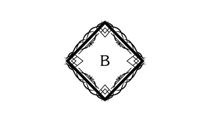 Black and White icon Alphabetical Logo