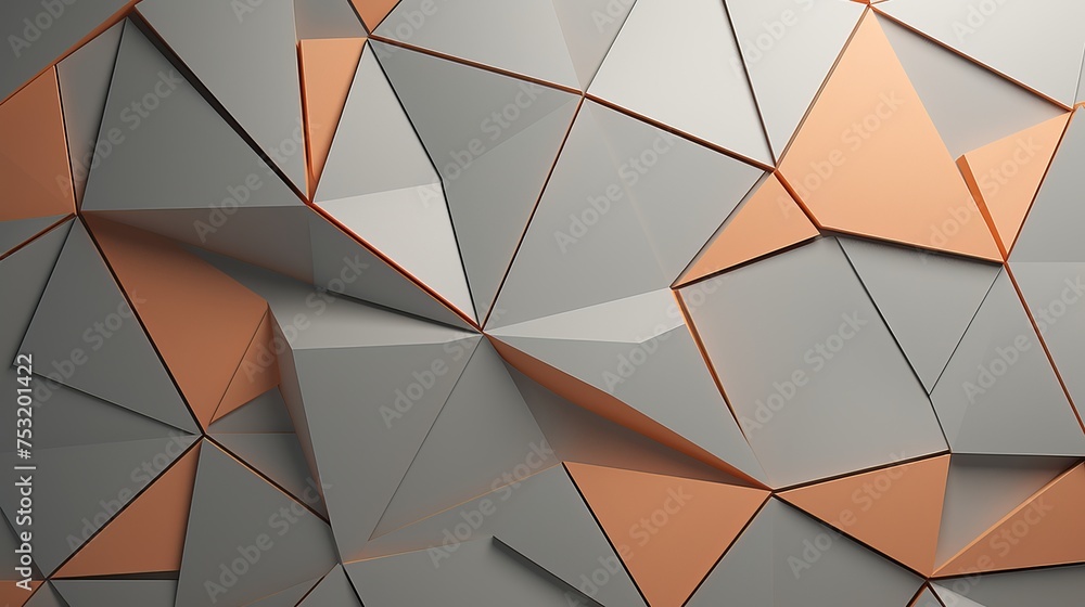 Wall mural an abstract geometric background displays patterns on a wall, adding depth and interest to the desig