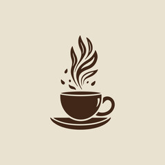 Coffee Logo Design. Creative and Professional Coffee Logo Design. AI Generated.