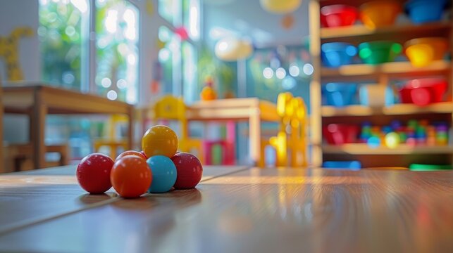 Childcare Services Scene for Presentation Slide Generative AI