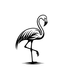 Obraz premium Flamingo modern isolated vector illustration