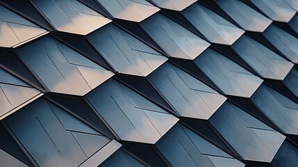 Close-up imagery showcases geometric structure roof fragments, offering an abstract architecture background rich in intricate details.