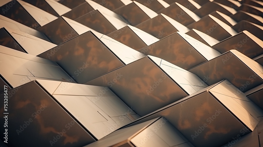 Poster close-up imagery showcases geometric structure roof fragments, offering an abstract architecture bac