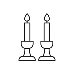 Shabbat candles icon design, isolated on white background, vector illustration