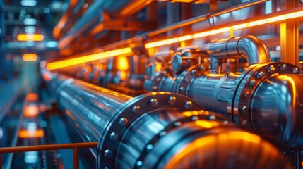 Fototapeta premium Thermal Engineering Concept with Blurred Background for Presentation Generative AI