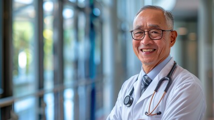 hief physician with a happy and confident expression.