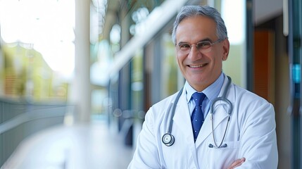 hief physician with a happy and confident expression.