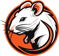 Rat mascot logo design vector with modern illustration concept style for badge. Rat head mascot esport logo template, Rat logo design vector