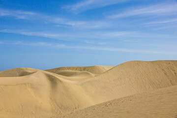 Fototapeta na wymiar Spain. Gran Canaria island. Dunes of Maspalomas