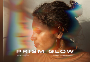 Prism Glow Photo Effect Mockup
