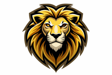 create a lion logo on white background.