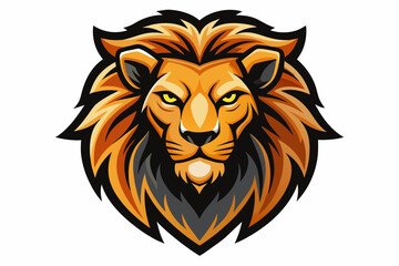 create a lion logo on white background.