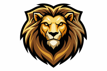 create a lion logo on white background.