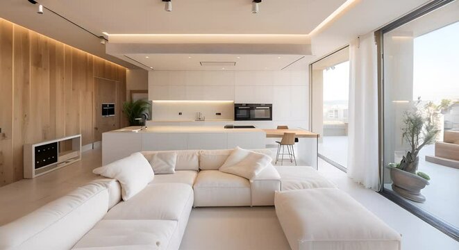 interior design, light tones and nice furniture. decorating your home and presenting the property
