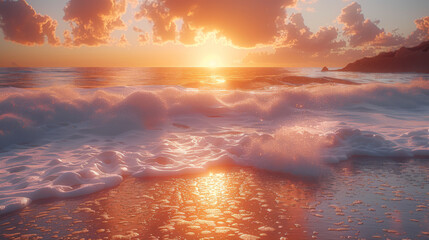 Sunset at Laguna Beach, Orange County, California.