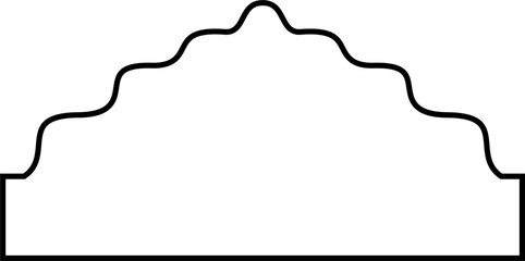 Obraz premium Islamic Dome Design Thin Line outline Black silhouettes Design pictogram symbol visual illustration