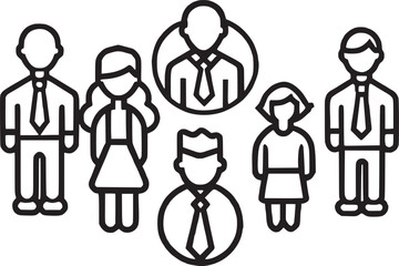 Man Icons set with editable vector collections. 