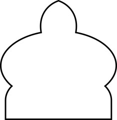 Islamic Dome Design Thin Line outline Black silhouettes Design pictogram symbol visual illustration