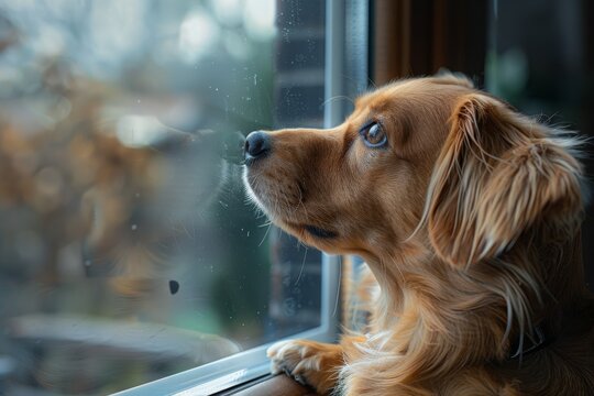 Dog Looking Out Window