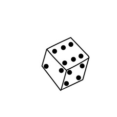 Hand Drawn Dice Number Odds 