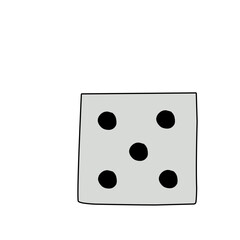 Hand Drawn Dice Number Odds 