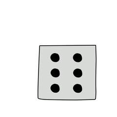 Hand Drawn Dice Number Odds 