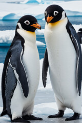 Obraz premium Image of Penguins in Antarctic
