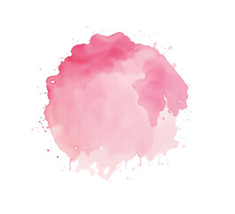 Abstract pink watercolor water splash on a white background. Vector watercolour texture in salad color
