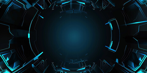 Abstract technology background. Futuristic interface. Vector illustration for your design. AI.