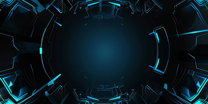 Abstract technology background. Futuristic interface. Vector illustration for your design. 