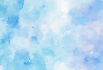 Blue watercolor vector background. Abstract hand paint square stain backdrop