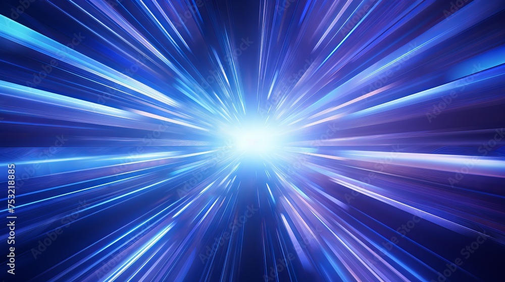 Poster a 3d rendering presents a panoramic view of a futuristic hyperspace speed tunnel, characterized by s