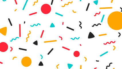 Seamless Pattern 80s Memphis Style Background