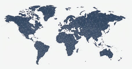 Fototapeta na wymiar image showing a world map in dots