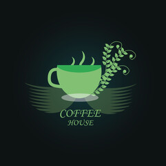 Creative Initial letter   coffee house logo design with modern business vector template. Creative isolated   coffee house monogram logo design
