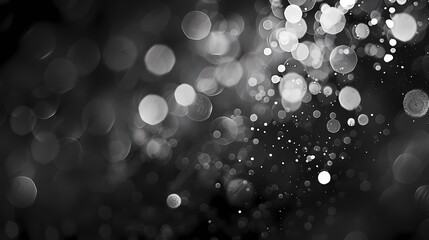 abstract bokeh background black and white color glitter vintage lights, Generative AI illustrations.