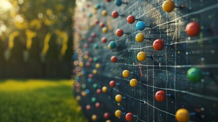 Assorted Colored Balls Covering Wall