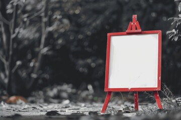 Red Easel With White Board