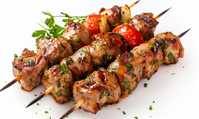 Indulge in the Char-Grilled Goodness of Savory Kebab and Fresh Vegetables
