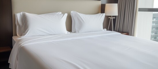 Fototapeta na wymiar Hotel bed sheet