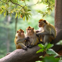 monkeys on tree