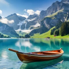 Obraz premium boat on the lake