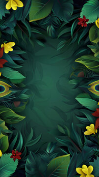 Tropical Leaves Graphic Design Background