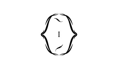 Pear Isolated on White Alphabetical Logo
